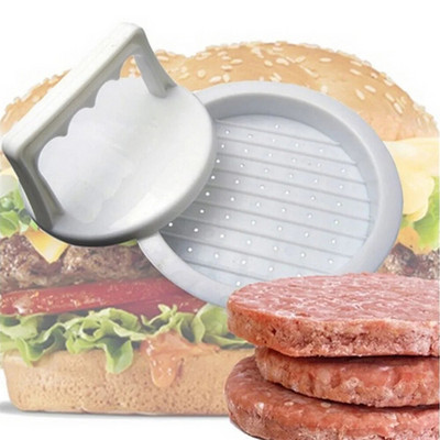 Кръгла преса за хамбургер Пластмасова форма за машина за бургери Телешко месо Грил за бургери Преса за машина за банички Кухненски аксесоари