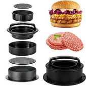 3 az 1-ben hamburger húsprésgép tapadásmentes Burger Pattie Press Sertés marhahús pogácsasütő forma töltött hamburgerekhez Konyhai eszközök