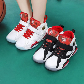 Детски баскетболни обувки Детски тенис за големи момчета Дишащи мрежести маратонки Спортни и ежедневни детски обувки за момиче