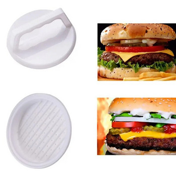 1 комплект кръгла преса за хамбургер, хранителна пластмаса, хамбургер, говеждо месо, барбекю, преса за торта, кухненски инструменти