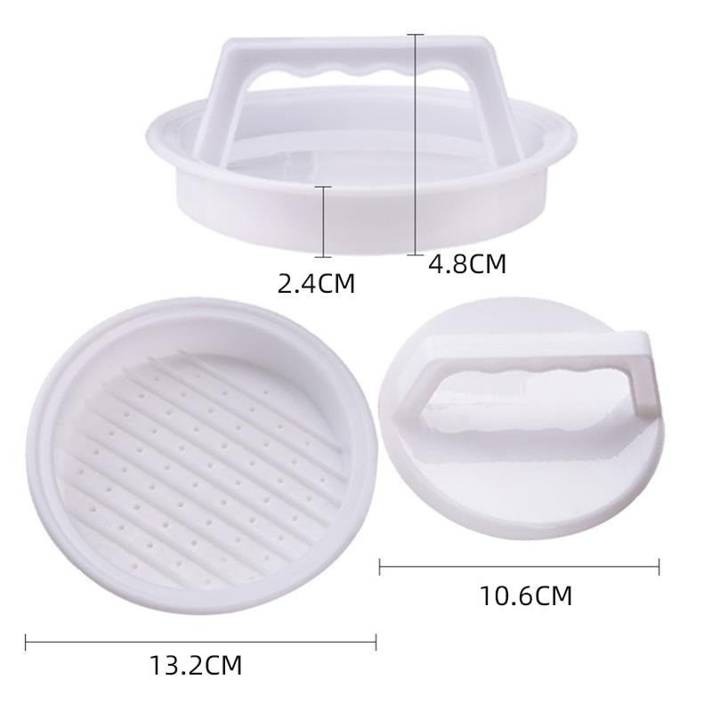 1 set okrugle preše za hamburger plastične preše za hranu, hamburger, meso, govedina, roštilj, preša za kolače, kalup kuhinjski alati
