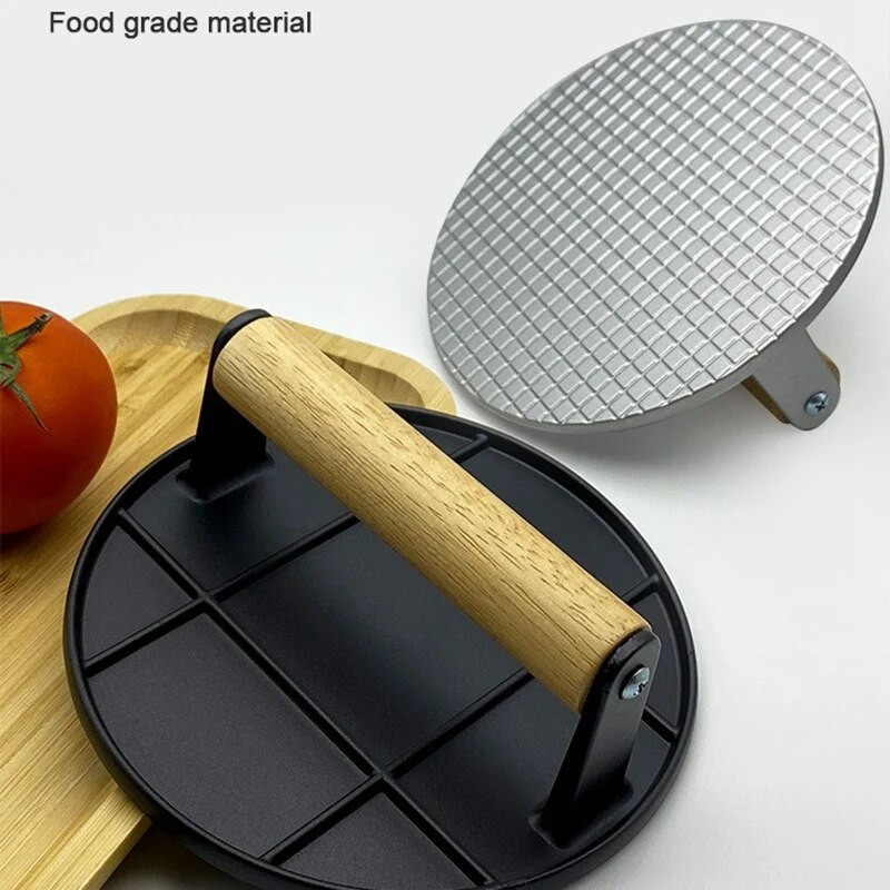 AT69 -Presă pentru grătar, multifuncțională de rezistență -Presă pentru carne, presă pentru sandvici și slănină -Presă pentru burgeri Mașină de făcut chifle pentru bucătărie rotundă