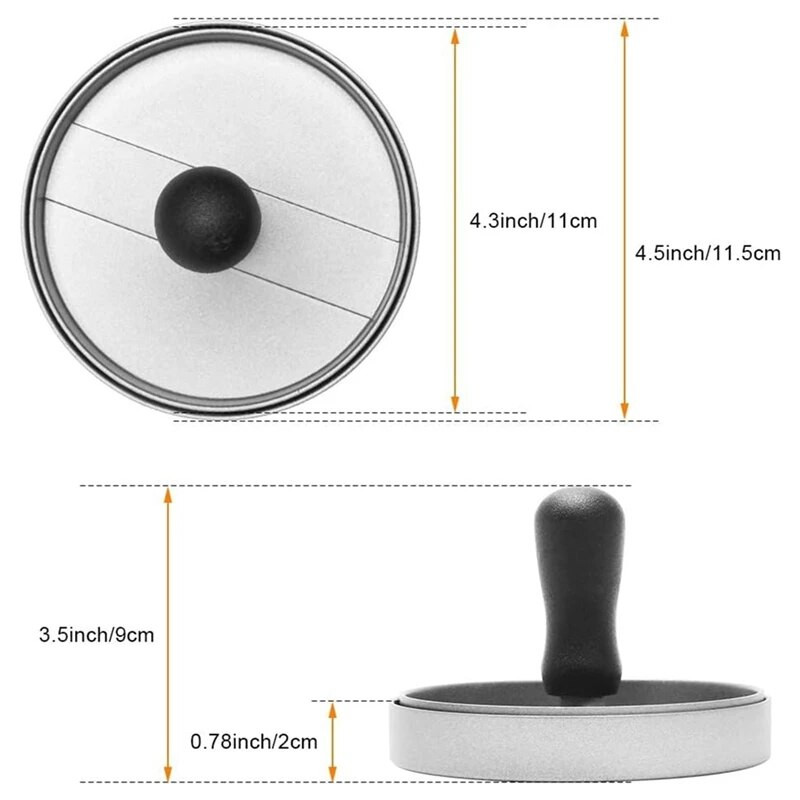 Presă pentru hamburgeri Set de făcut chiflețe pentru carne antiaderentă Mâner pentru presare pentru chiflețe pentru burgeri pentru casă și bucătărie