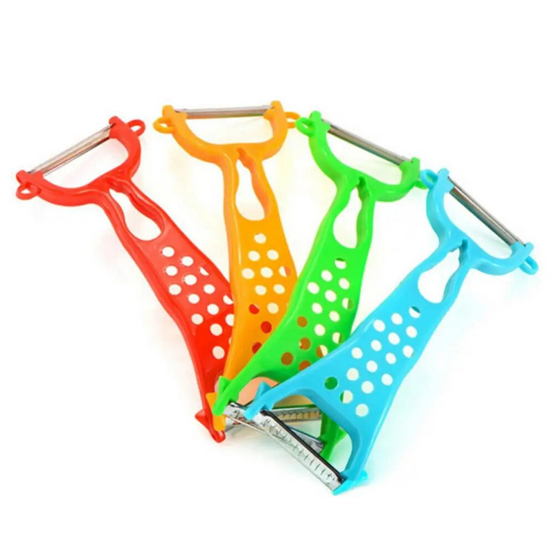 Višenamjenska ribež za ljuštenje Kuhinjski pribor za mrkvu i povrće Nož za guljenje voća Kuhinjski ljuštilac od nehrđajućeg čelika s dvostrukom glavom