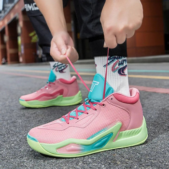 Модни розови готини маратонки за мъже Марки 2023 Луксозни баскетболни обувки Мъжки спортни обувки Дизайнерски маратонки за фитнес Дамски маратонки