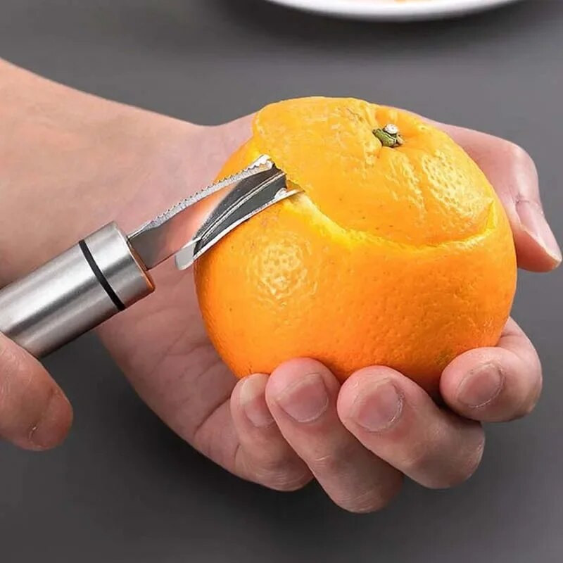 Cuțit de curățat din oțel inoxidabil, practic, pentru fructe, pentru deschiderea de grapefruit, tăietor de lămâie, portocale, gadgeturi de bucătărie pentru ustensile de uz casnic, cuțitor de portocale
