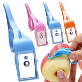 Φορητός αποφλοιωτής φρούτων Εγχειρίδιο Peeler Potato Cutter Orange Apples Cutter Δαχτυλίδι αποφλοίωσης λαχανικών από ανοξείδωτο ατσάλι Εργαλεία κουζίνας σπιτιού