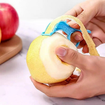 Φορητός αποφλοιωτής φρούτων Εγχειρίδιο Peeler Potato Cutter Orange Apples Cutter Δαχτυλίδι αποφλοίωσης λαχανικών από ανοξείδωτο ατσάλι Εργαλεία κουζίνας σπιτιού