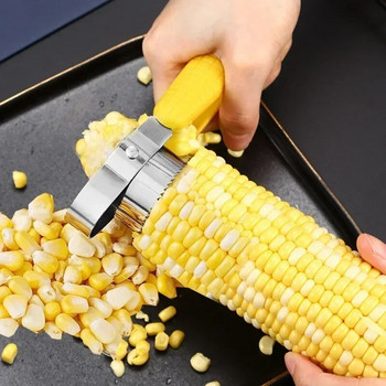 Нова ръчна вършачка за царевица от неръждаема стомана Белачка за премахване на царевични зърна Стриппер за разделяне на плодове и зеленчуци Кухненски джаджи