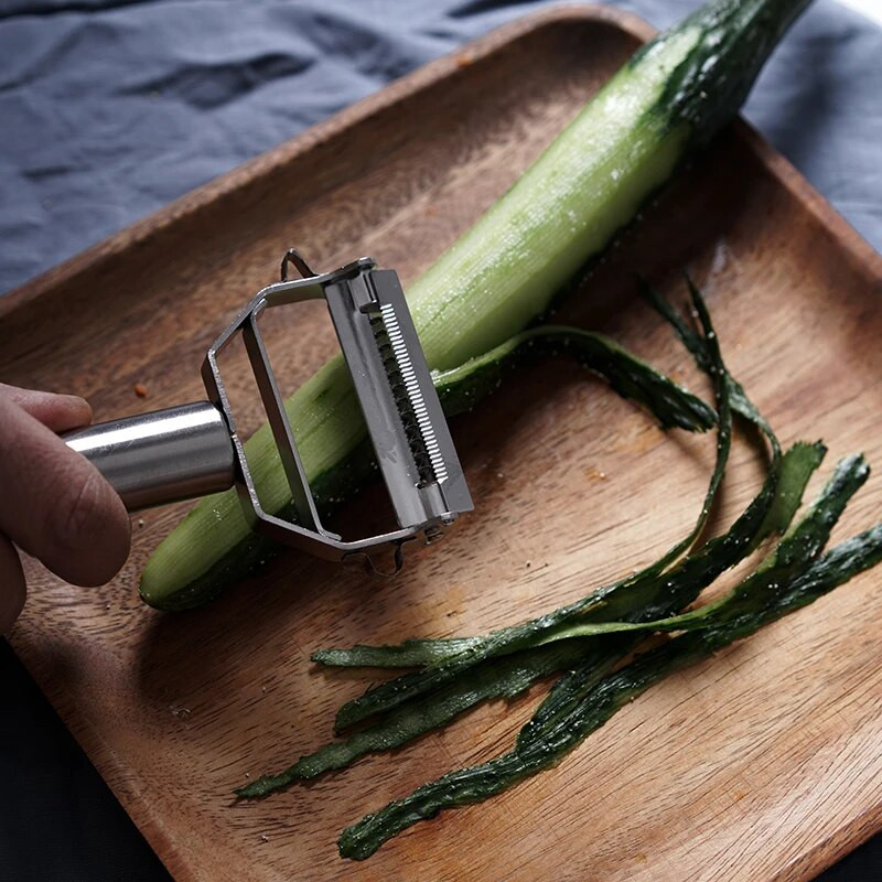 Kuhinjski gulitelj povrća Rende za dinje od nehrđajućeg čelika Gulilica s dvije glave Kućni višenamjenski ribeži za voće i povrće