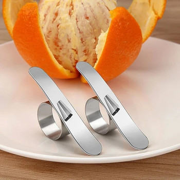 Белачка за портокал от неръждаема стомана Белачка за цитрусови грейпфрути от портокалова кора Нож за белене на зеленчуци и плодове Малък кухненски инструмент за белене
