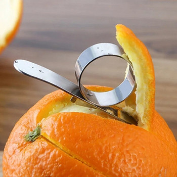 Белачка за портокал от неръждаема стомана Белачка за цитрусови грейпфрути от портокалова кора Нож за белене на зеленчуци и плодове Малък кухненски инструмент за белене
