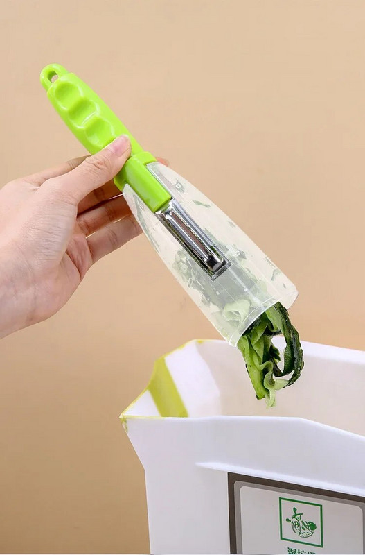 Cuțit multifuncțional pentru decojire tip cuțit pentru decojire cu cutie de depozitare, consumabile pentru curățarea legumelor, instrument de bucătărie pentru uz casnic