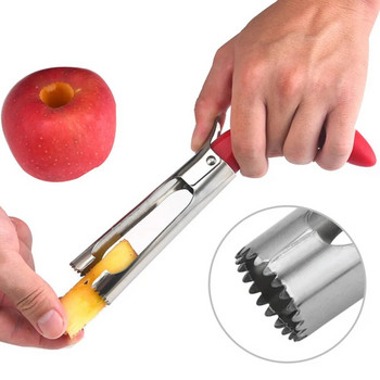 1PC нож за сърцевина на ябълка, нож от неръждаема стомана, сърцевина, резач за плодове, многофункционално рязане, зеленчукова сърцевина от круша, отстранена кухненски инструменти