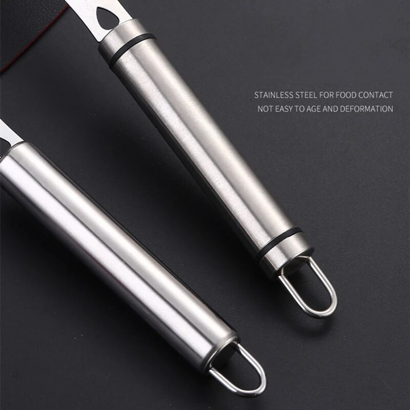 Curățător de curățat portocale din oțel inoxidabil cu mâner lung Fructe Cuțit pentru grapefruit Cuțit cu lamă dublă Ustensile de bucătărie