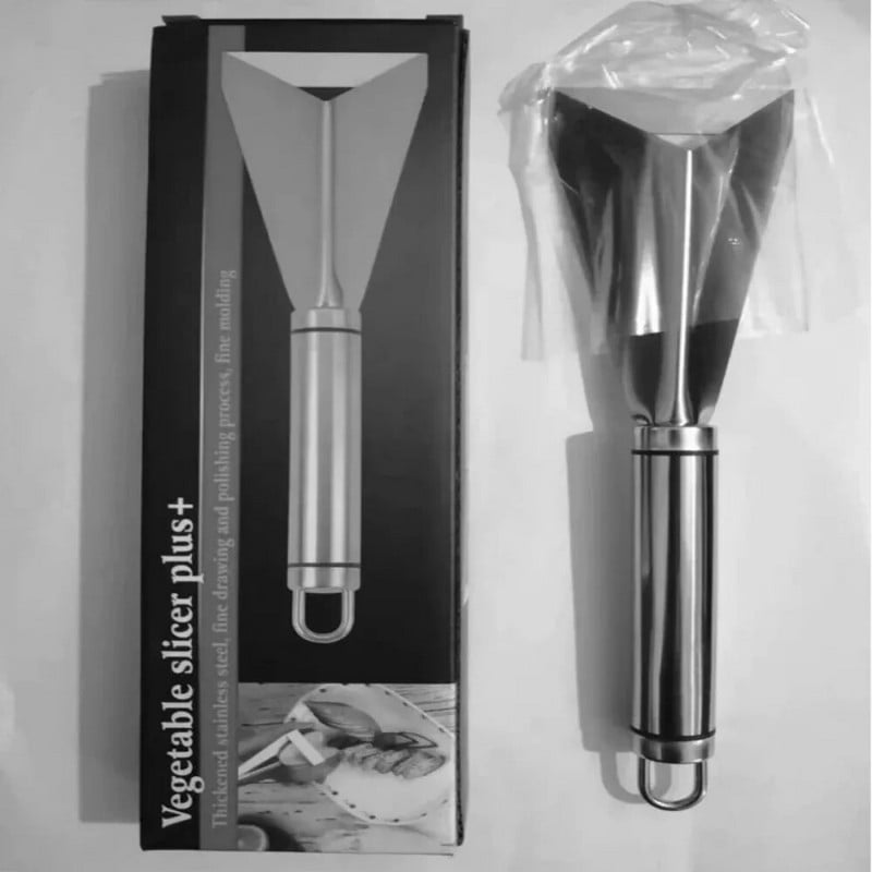 Cuțit pentru cioplit fructe triunghi din oțel inoxidabil Plato cu fructe artefact triunghi tăietor de legume anti-alunecare Diy Decor Unelte de bucătărie