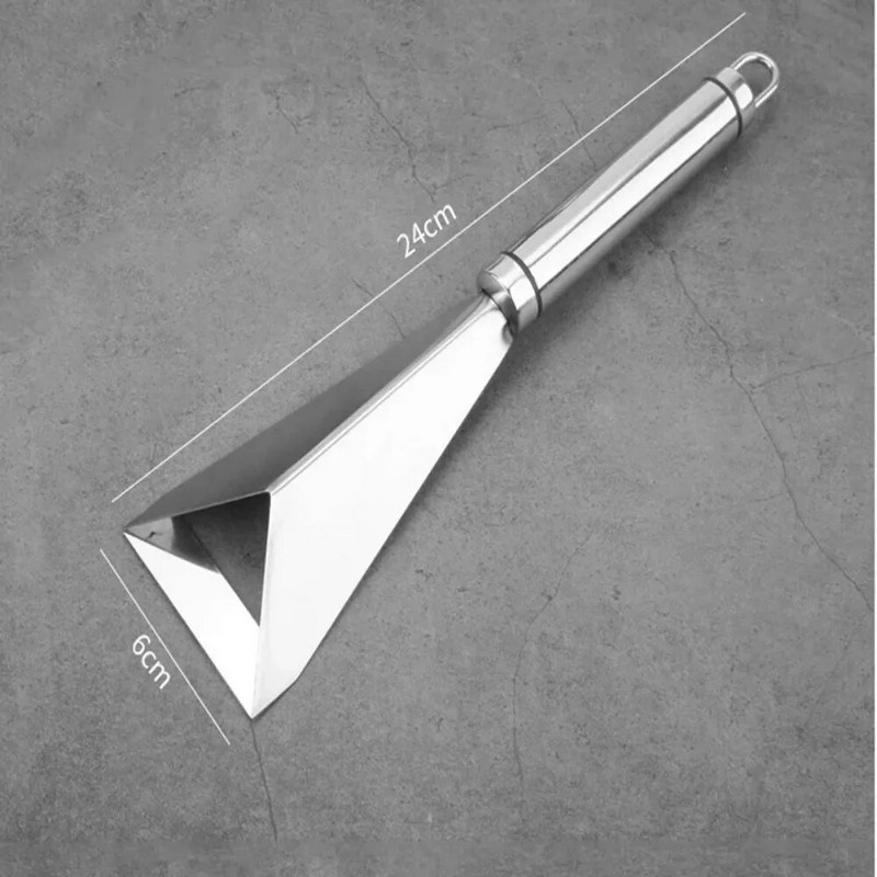 Cuțit pentru cioplit fructe triunghi din oțel inoxidabil Plato cu fructe artefact triunghi tăietor de legume anti-alunecare Diy Decor Unelte de bucătărie