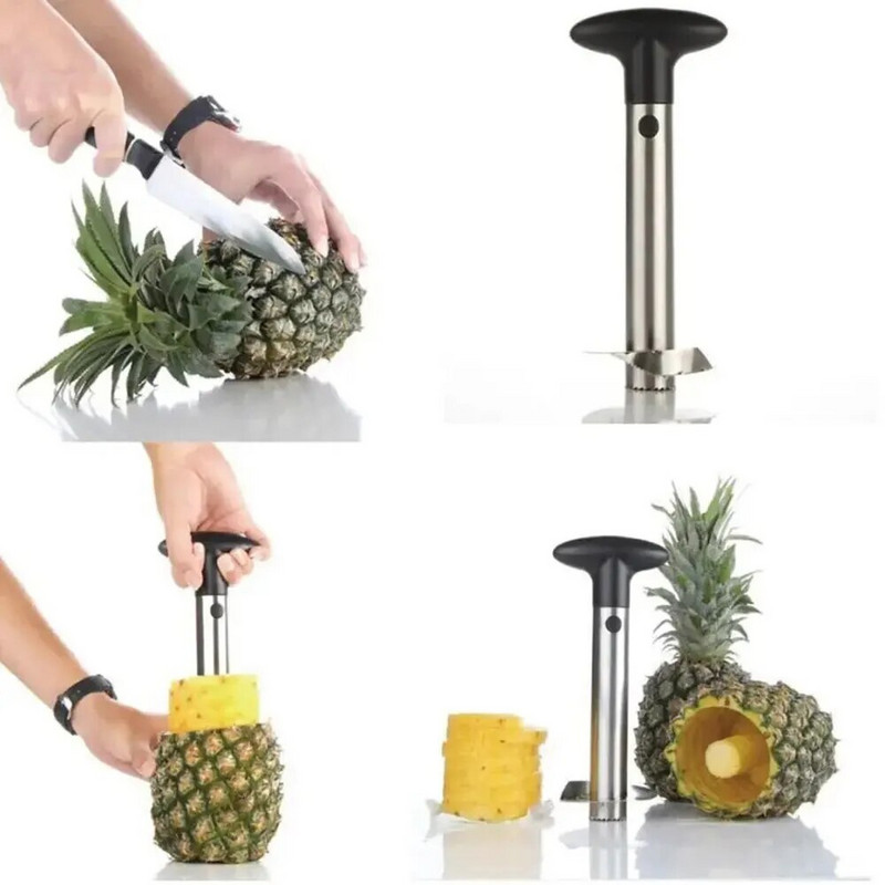 Spot Gulilica za ananas od nehrđajućeg čelika Rezač za koštice ananasa Rezač za voće Easy Slicer Gulilica Kuhinjski gadget Dostava Brza