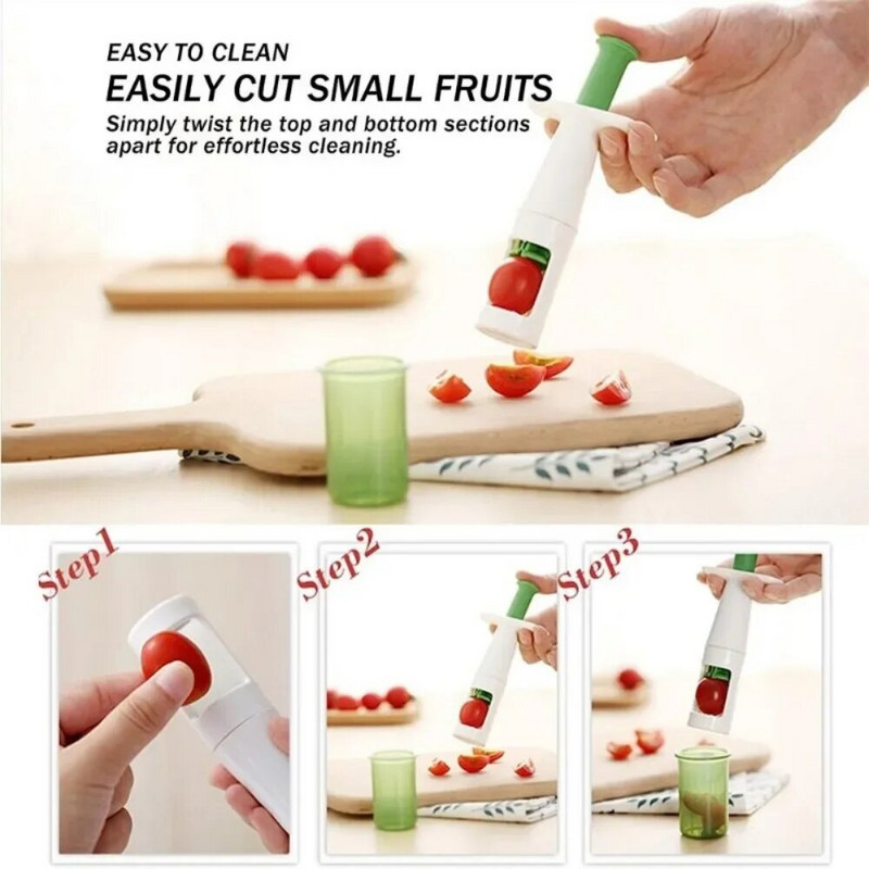 Višenamjenski rezač voća Rezač s oštricama od nehrđajućeg čelika Razdjelnik voća Prijenosni rezač grožđa Naprava za salatu Kuhinjski dodatak