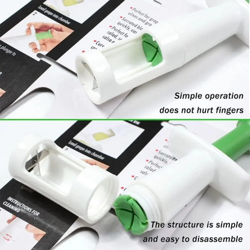 Višenamjenski rezač voća Rezač s oštricama od nehrđajućeg čelika Razdjelnik voća Prijenosni rezač grožđa Naprava za salatu Kuhinjski dodatak