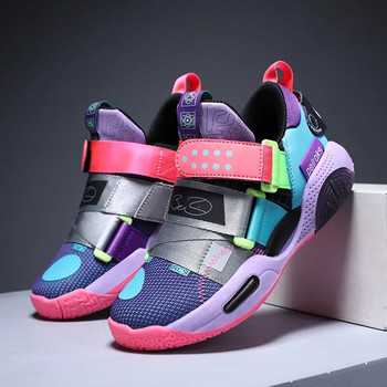 2022 Нови детски баскетболни обувки за момчета и момичета Нехлъзгащи се детски спортни обувки Леки маратонки за открито Маратонки Обувки
