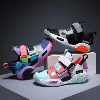 2022 Нови детски баскетболни обувки за момчета и момичета Нехлъзгащи се детски спортни обувки Леки маратонки за открито Маратонки Обувки