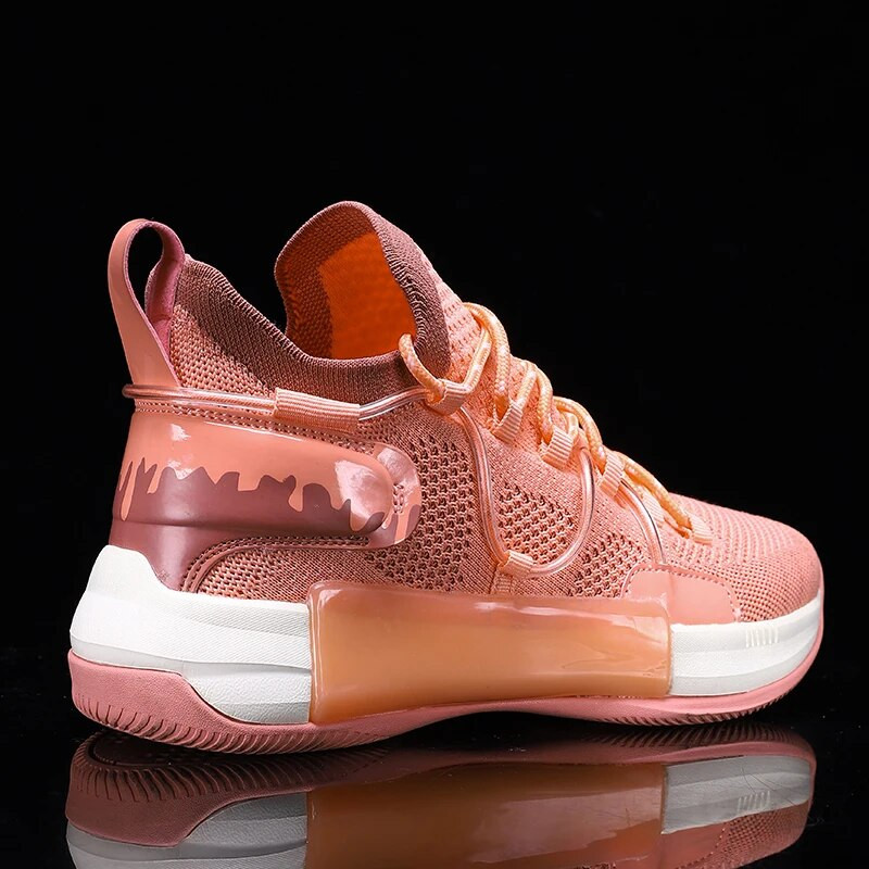 2022 Мъжки ежедневни обувки Маратонки Летни мрежести летящи тъкани дишащи баскетболни обувки Нехлъзгащи се спортни еластични мъжки обувки