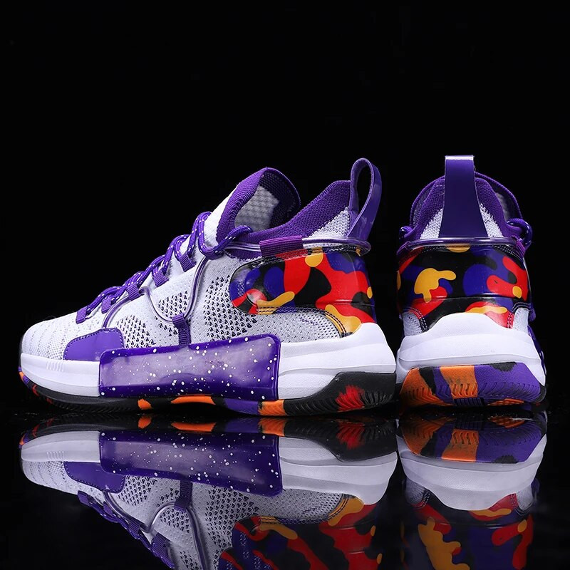 2022 Мъжки ежедневни обувки Маратонки Летни мрежести летящи тъкани дишащи баскетболни обувки Нехлъзгащи се спортни еластични мъжки обувки