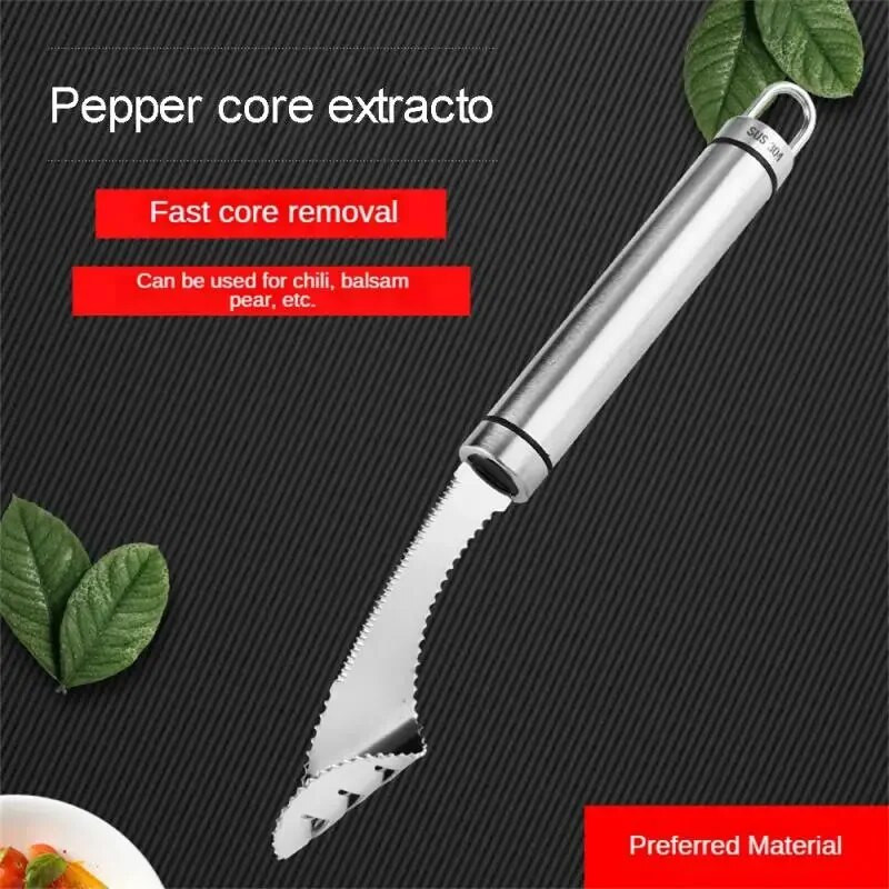 Nehrđajući čelik Izrezana paprika do srži Kućna tigrova koža Zelena paprika Rezač povrća sa sjemenkama Alat za uklanjanje srži rajčice Alat za uklanjanje sjemenki