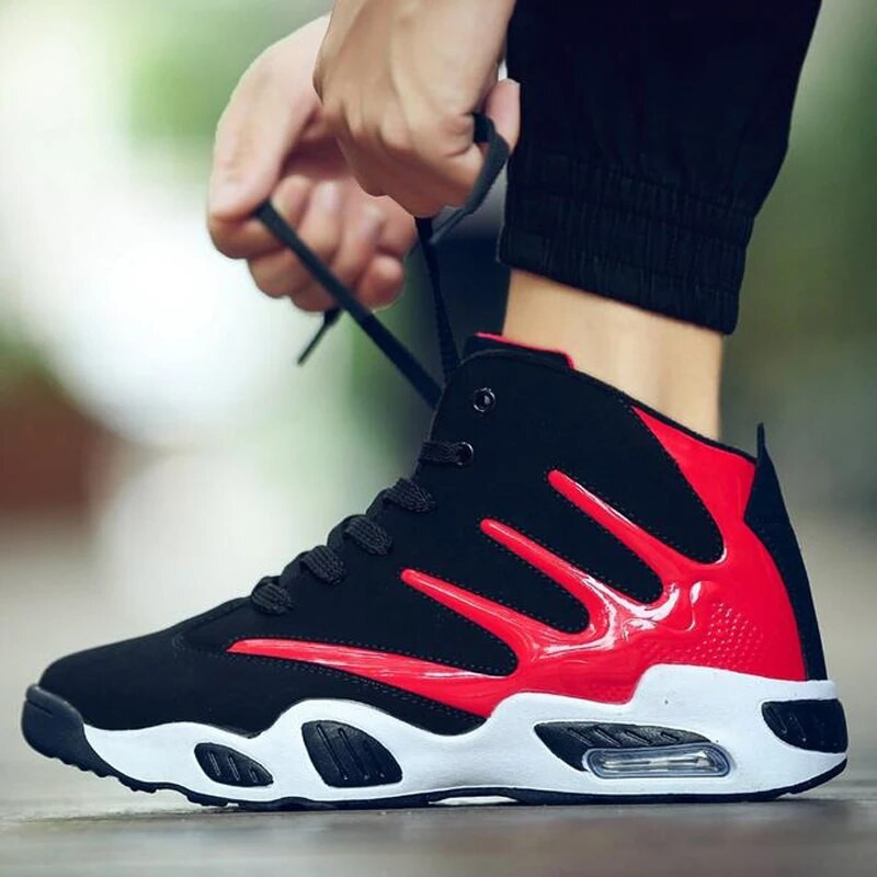 Pantofi înalți pentru bărbați pantofi de mers în aer liber anti-alunecare pantofi de baschet pentru bărbați