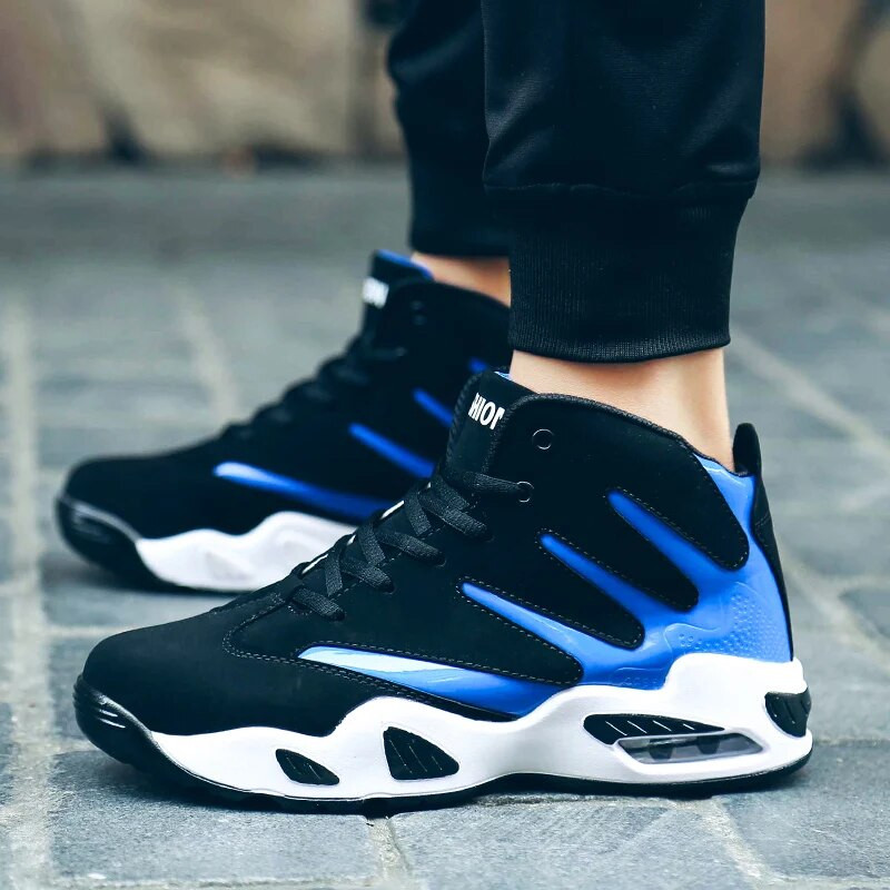 Pantofi înalți pentru bărbați pantofi de mers în aer liber anti-alunecare pantofi de baschet pentru bărbați