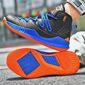 Мъжки баскетболни обувки Нехлъзгащи се спортни обувки Ученически спортни обувки Дамски високи дишащи удобни неплъзгащи се маратонки