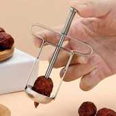 Punased datlid Jujube Pitter Cherry oliivi südamik 304 roostevabast terasest puuviljasüdamiku seemnete eemaldaja Push Out Köögiviljatööriistade köögividinad