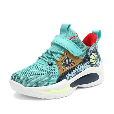 Gamintojas Vaikiški sportiniai bateliai berniukams Krepšinis Sportiniai teniso bateliai Madingi Patogūs laisvalaikio sportbačiai paaugliams Neslystantys bėgimo bateliai