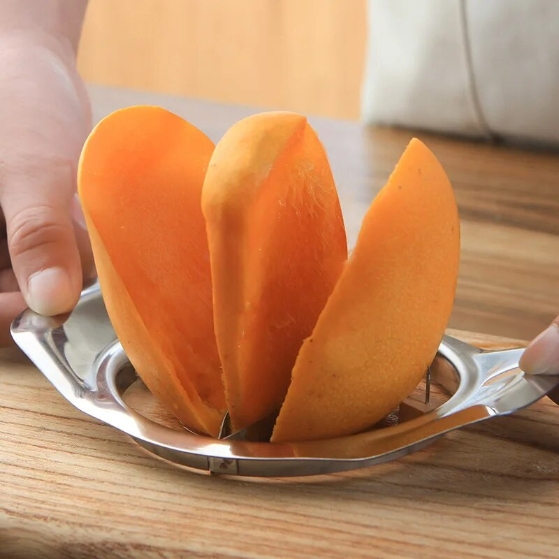 1PC Instrumente pentru fructe Tăiător de mango Cuțit pentru coajă de mango Despicatoare de mango Unelte pentru legume Dispozitive de tăiat mango din oțel inoxidabil Corer Cuțit de curățat de bucătărie