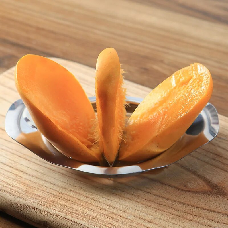1PC Instrumente pentru fructe Tăiător de mango Cuțit pentru coajă de mango Despicatoare de mango Unelte pentru legume Dispozitive de tăiat mango din oțel inoxidabil Corer Cuțit de curățat de bucătărie