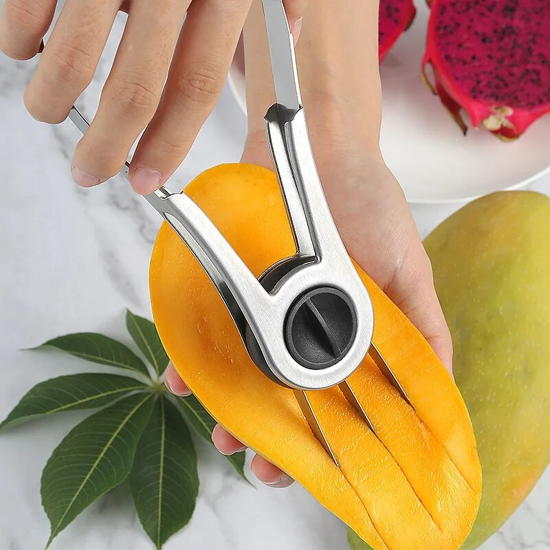 Cuțit de tăiat mango din oțel inoxidabil Dispărător de tăiere pentru avocado Cuțit de tăiat pepene pepene Cuțit de curățat Cuburi Cuburi Instrument de curățare Gadget de bucătărie