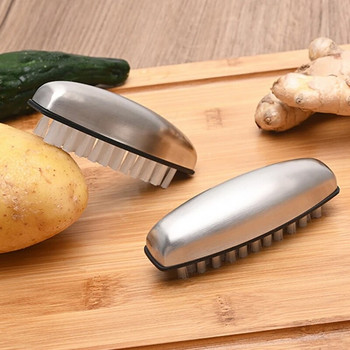 Найлонова четка от неръждаема стомана Инструменти за почистване на кухня Почистваща четка Кухненски скрубер за съдове за купа за плодове и зеленчуци