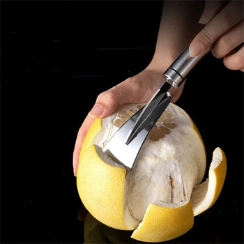 Белачка за портокал от грейпфрут от неръждаема стомана Практична отварачка за плодове Нож за лющене Резачка за белене на зеленчуци Кухненски консумативи