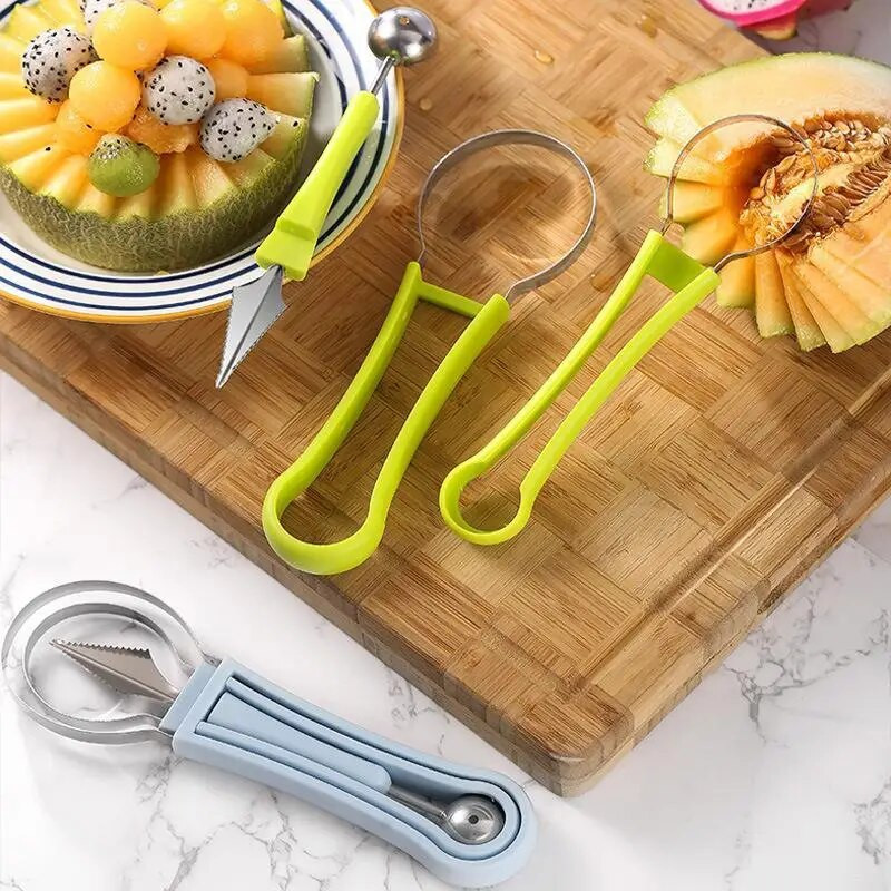 4 u 1 Rezač dinje Lopatica Nož za rezbarenje voća Rezač voća Pladanj Voće Dig Separator pulpe Kuhinjski pribor Voćni alati