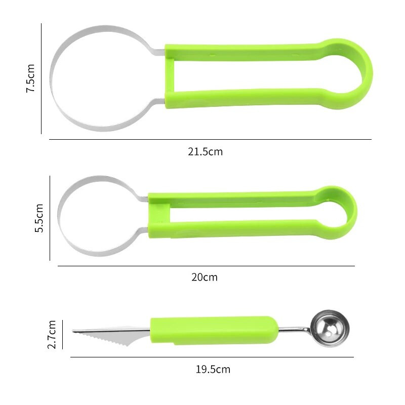 4 u 1 Rezač dinje Lopatica Nož za rezbarenje voća Rezač voća Pladanj Voće Dig Separator pulpe Kuhinjski pribor Voćni alati