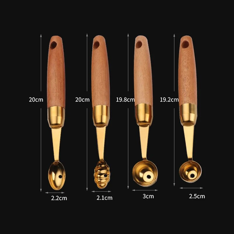 Ahunderjiaz-Set de scule de bucătărie, unelte de tăiat fructe, lingură cu bile pentru fructe, oțel inoxidabil 304, lingură rotundă, săpător cu bile