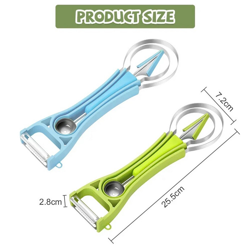 Cuțit pentru pepene galben Cuțit pentru cioplit fructe Actualizare 6-în-1 Cuțit pentru fructe și legume Multifuncțional Dig Pulp Instrument de bucătărie Gadget