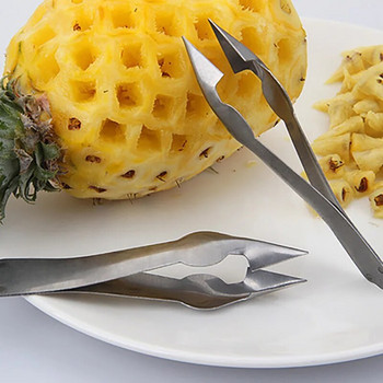Strawberry Huller Fruit Peeler Ανανάς Corer Slicer Κόφτης Εύκολη από ανοξείδωτο ατσάλι Μαχαίρι κουζίνας Gadgets Κλιπ κοπής ανανά