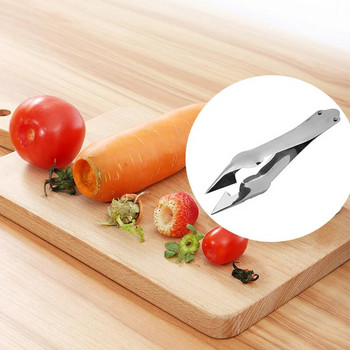 Strawberry Huller Fruit Peeler Ανανάς Corer Slicer Κόφτης Εύκολη από ανοξείδωτο ατσάλι Μαχαίρι κουζίνας Gadgets Κλιπ κοπής ανανά