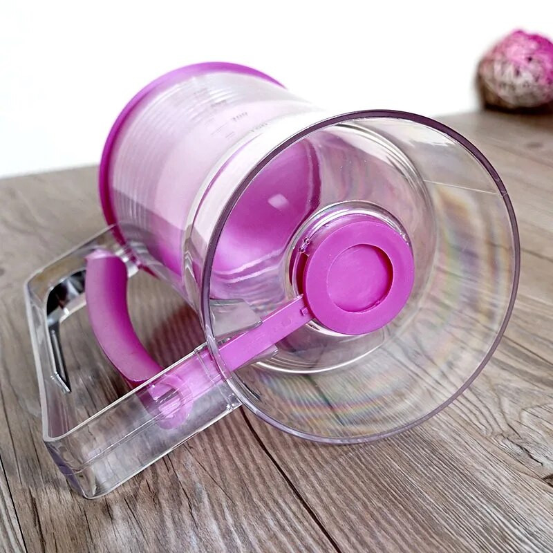 900 ml tešlos dozatorius Kepimo miltų pastos dozatorius blynams keksiukams Pyragų bandelės matavimo piltuvas tešlos tešlos dozatorius