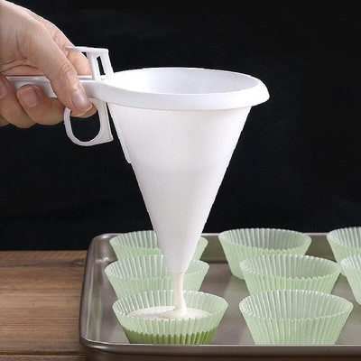 Kézi tészta adagoló palack Tésztakeverő palack Cupcake Palacsinta Krepp sütőtölcsér Keverőeszközök Torta pite Konyhai kiegészítők