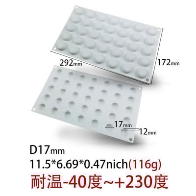 Shenhong szilikon forma lapos, kerek torta mousse és szappanos sütéshez, 8 db egymás után és 9 db dobforma kézzel készített csokoládéhoz