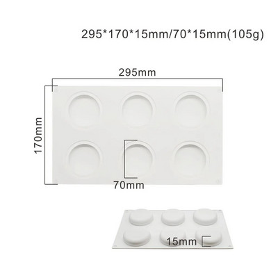 Shenhong szilikon forma lapos, kerek torta mousse és szappanos sütéshez, 8 db egymás után és 9 db dobforma kézzel készített csokoládéhoz
