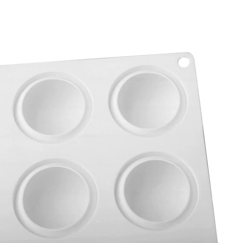 Силиконова форма Shenhong за печене на плосък кръгъл тортен мус и сапун, с 8 в ред и 9 в ред барабан за ръчно изработен шоколад